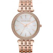 Michael Kors MK3220 Darci Mother of Pearl Dial Crystal Women's Watch 39mm ryškiai rožinė
