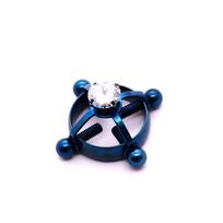 2pc Body Piercing Jewelry Set Surgical Steel Barbell with Clear Gemstone Decorative Ends Suitable for Ear Nose and Lip Piercings One Size