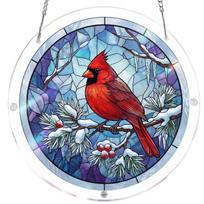 Acrylic Suncatcher Flat Puzzle Hanging Panel with Bird and Branch Design for Window or Wall Decoration Home Ornament Art one size