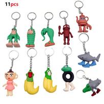 20PCS Italian Brainrot Keyring for Kids Adult Tung Tung Tung Sahur Anime Keychain Tralalero Tralala Funny Meme Key Pendant Gifts