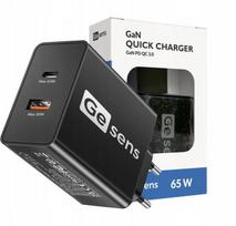 Szybka Ładowarka Sieciowa Gan 65W Usb-C Usb Mocny Zasilacz 65W Gesens