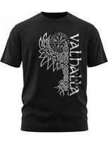 Norse Mythology Raven Hugin and Munin Valhalla T-Shirt Oneck Short Sleeve Four Seasons Casual Men'S Tee Quick-dry Polyester Tee S įvairiaspalvis