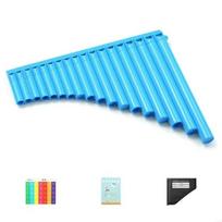 Ergonomic C Scale Panpipe Portable Musical Instrument Wind Instrument  Recreational Use mėlyna