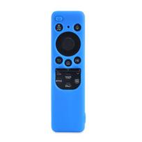 Solar TV Remote Controller Cover 2026 Soft Shockproof Sheath Washable Silicone Protector for Samsung BN59-01432A 01432J tamsiai mėlyna spalva