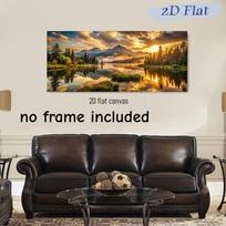 1 piece of high-definition landscape canvas painting, modern living room decoration painting, natural landscape bedroom frameles (as the picture,50x100cm No Frame)