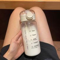 520ml Cute Plastic Sippy Cup Spill Proof Portable Water Bottles Transparent with Straws Sport Tea Cup Toddlers