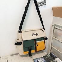 Nyl Crossbody Bags for Women Men Fashi Canvas Handbags Shoulder Bag Students School Book Messenger Bag with Mutiple Pockets
