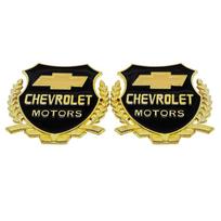 2pcs Car Window Metal Emblem Fender Trunk Sticker for Chevrolet AVEO CAPTIVA CRUZE IMPALA LACETTI MALIBU EQUINOx SILVERADO TRAX auksas