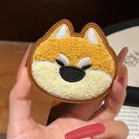 New Cute Shiba Inu Chenille Hair Clip Cartoon Dog Plush Hair Barrette For Women Girls Daily Hair Accessory geltona