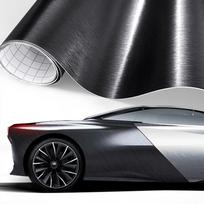 Vandeniui atsparūs automobilio lipdukai matinio šlifuoto aliuminio automobilio lipdukai pilki šlifuoto aliuminio automobilio priedai 30/152cm pilka spalva