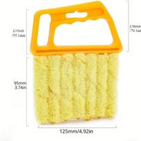 1pc, Washable Window Cleaning Brushes With Microfibers For Effortless Dust Collection And Blinds Cleaning geltona