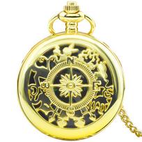 Vintage Pocket Watch Case Steampunk Compass Gift Quartz Chain Series Men's And Women's Commemorative auksinė