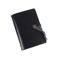 Retro Small Loose-leaf Notebook Portable Journal Notepad Durable Ledger Notepad  Travel juoda