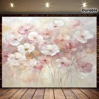 2D Aesthetic Abstract Poppy Backdrop Bridal Shower & Birthday Party Photo Background 47.2x31.5inch/120*80cm