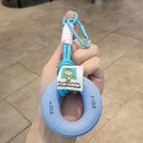 Portable Silicone Grip Strength Ring Keychain Stress Relief Hand Trainer for Bag & Backpack Decor Ins Style Gift for Men & Women