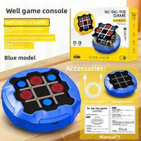 Portable Tic Tac Toe Game Machine With Sound Effects For Children Entertainment mėlyna