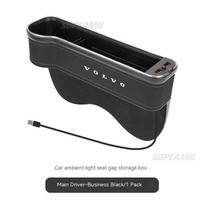 Volvo XC40 XC60 XC70 XC90 V40 V50 V60 V70 V90 S40 S60 S80 S90 C30 Car Seat Crevice Storage Box Led Light USB Charging Organizer