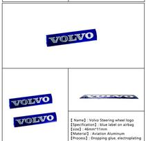 3D Automobilio Grotelių Ženkliukas Lipdukas Priekinės Grotelės Mėlynas Juodas Raidžių Emblema Lipdukai Apdaila Volvo XC60 XC90 S60 S80 V60 C70 S40 C30