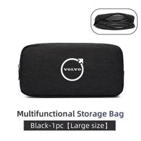 Cars Accessories Three-layer Charger Data Cable Organizer Bag For Volvo XC60 S60 V40 V60 XC40 V70 XC90 V90 V50 S90 S80 C30 S40