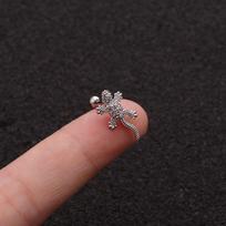 Creative Stainless steel Cartilage Tragus Screw Back Helix Lizard 1Pc Earring Fashion Accessories Ear Stud Piercing Jewelry sidabras