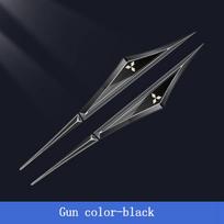 Car Metal Blade Fender Logo Sticker For Mitsubishi Outlander L200 Eclipse Cross Triton ASX EVO Lancer Mirage Pajero Attrage juoda