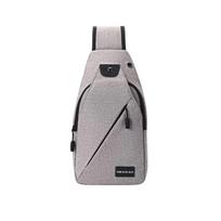 MEXICAN Men's Chest Bag, Travel and Casual, Crossbody Bag, Phone Waist Pack, Canvas Backpack, Cycling, Gray pilka spalva