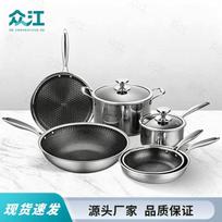 Zhongjiang 3-Ply Stainless Steel Wok 28cm