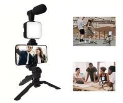 Filmavimo rinkinys AY-49 su mikrofonu, LED apšvietimu ir trikoju