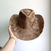Gradient color cowboy hat western cowboy hat men's British top hat with large brim outdoor sun protection cowboy hat gorras para 56-58cm