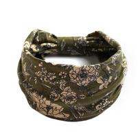 Nauja Boho medvilninė plati galvos juosta moterims anakardžio leopardo gėlių raštu turbano galvos apvyniojimas mazgas plaukų juosta Bandana mergaičių plaukų aksesuarai 1