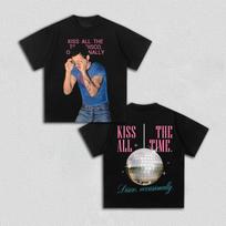 Harry Styles Disco Ball Graphic T Shirt  Kiss All The Time  Harry Styles Tour Merch Retro Streetwear Cotton Oversized Tee S įvairiaspalvis