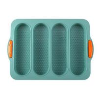 4 Grids Food Grade Baguette Baking Tray Silicone Anti-scalding Bread Baking Mold for Restaurant