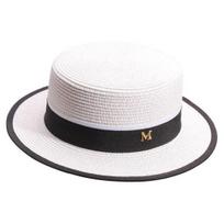 Beach Hat Large Brim UV-proof Flat Top Fashion Summer Women Visor Cap for Outdoor balta