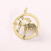 Creative Crane Styling Brooch Universal Round Alloy Badge Retro Versatile Clothes and Bags Accessories Brooch