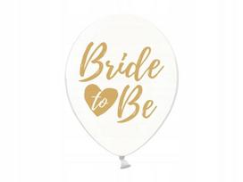 Balony Przezroczyste Bride To Be Złote 30Cm 1 Szt.