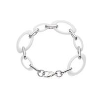 LOVA - Bracelet Fantaisie - Céramique Blanche et Acier balta