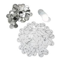 100 rinkinių mygtukų dalių, skardos, plastikinio pagrindo, nerūdijančio, plačiai naudojamų sagų gamybos reikmenų, rinkinys 44mm / 1.7in
