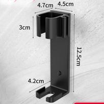 Bathroom Hair Tool Holder Space Aluminum Straightener Holder Rack No Punching Hair Curler Holder Build In Cable Management Slot juoda