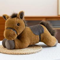 New party model pony plush toy doll Year of the Horse mascot birthday gift doll throw pillow 30cm ruda