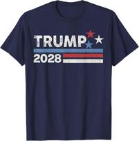 Trump 2028 US Flag Donald Trump President Trump 45 47 48 Unisex T-Shirt S