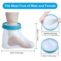 Waterproof Adult Foot Cast Covers Shower Bath Watertight Bandage Cast Protector Reusable Secure Seal mėlyna