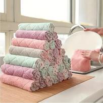 10PCS Microfiber Dish Cloths Multi-Purpose Double-Sided Dishwashing Towels Cleaning Rags Scouring Pads for Tableware 10pcs