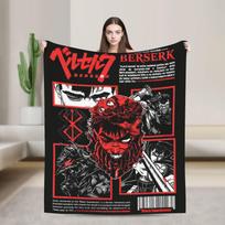 Anime Berserk Šilta antklodė Vaikų pliušiniai patalynės užtiesalai Gatvės mada Svetainės flanelinis lovatiesis Sofos lovos užvalkalas 30x40in