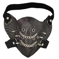 Rivet Spikes Leather Mask Cosplay Mask Motorcycle Biker Half Face Mask Anti Dust Sports Mask Masquerades Mask Women Men 1