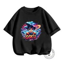 Žavūs Goku Dragon Ball Animaciniai Vasariniai Marškinėliai Berniukams ir Mergaitėms Šaunūs Japoniško Stiliaus Vaikų Viršutiniai Drabužiai Apvalia Kaklo Iškirpte Pigūs ir Minkšti 130