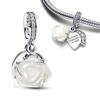 Naujas Žydintis Rožės Pakabukas Karoliukai Žiedai tinka Originaliam Pan Apyrankės PASIDARYK pats Moteriški Papuošalai Pavasarinė Dovana