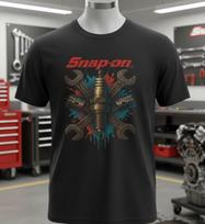 Snap-On Mechaniko T-shirt Žvakės Stūmoklio Raktas Garažo Darbo Drabužiai Mechanikų Unisex T-shirt XL