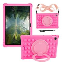 Bubble Soft Silicone Case for Lenovo Tab 10.1 TB311FU 2025 K10 2nd TB311XU 10.1'' Kids Safe Rotating Tablet Stand Kids Cover Tab 2025 TB-311FU rožinė