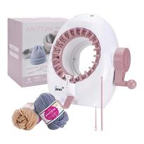 SENTRO Professional 22 adatų mezgimo mašinos rinkinys (Pingvino forma) Eilių skaitiklis, Nėrimo ir mezgimo virbalai, Pasidaryk pats skara/kojinė/kepurė white