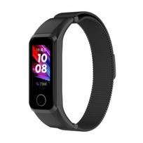 Skirta Huawei Band 4 (ADS-B29) / Honor Band 5i (CRS-B19S) Milano riešinė Laikrodžio apyrankė(sidabras) juoda